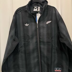 adidas men ADIDAS ORIGINALS & ALL BLACKS PLAID WOVEN FIREBIRD WOVEN TRACK JKT
